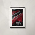 Heat Haze: framed print of a red Ferrari V12 engine